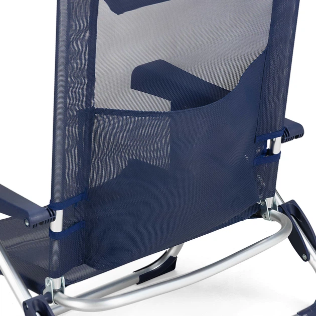 Пляжне крісло Outtec 2 в 1 з функцією шезлонга Sun Flex Темно-синє 198281 (5905884424131) - зображення 8