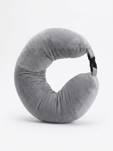 Сумка-подушка для путешествий на шею 79×18 см с двумя ремешками серая (rBPillow-2000) - изображение 3