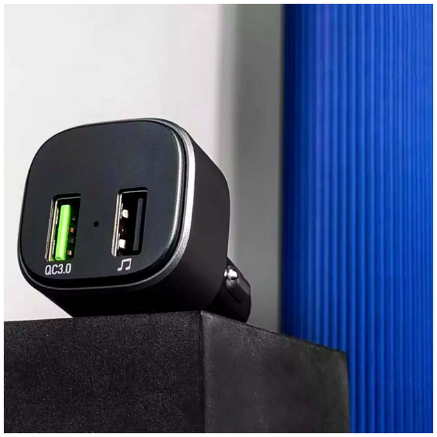 FM трансмиттер Hoco E67 Fighter Bluetooth для автомобиля с быстрой зарядкой QC3.0 и двумя USB портами - изображение 9