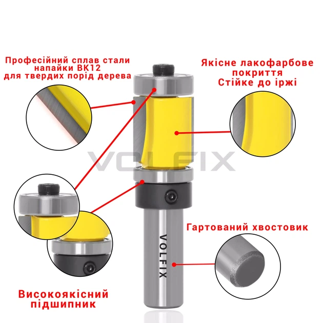 Фреза обкаточна пряма VOLFIX FZ-120-461 d12 (FZ-120-461 d12) - изображение 5