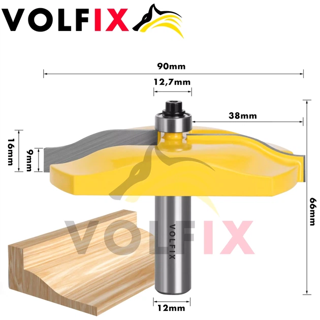 Фреза фігірейна горизонтальна для виготовлення фільонки VOLFIX FZ-120-953 d12 (FZ-120-953 d12) - Фото 2 Фреза фігірейна горизонтальна для виготовлення фільонки VOLFIX FZ-120-953 d12 (FZ-120-953 d12) - зображення 2