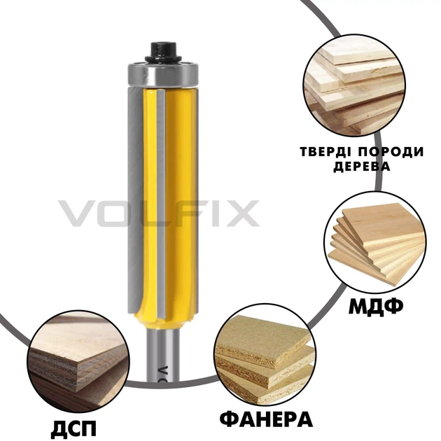 Фреза обкаточна пряма з нижнім підшипником VOLFIX FZ-120-423 d8 (FZ-120-423 d8) - Фото 4 Фреза обкаточна пряма з нижнім підшипником VOLFIX FZ-120-423 d8 (FZ-120-423 d8) - изображение 4