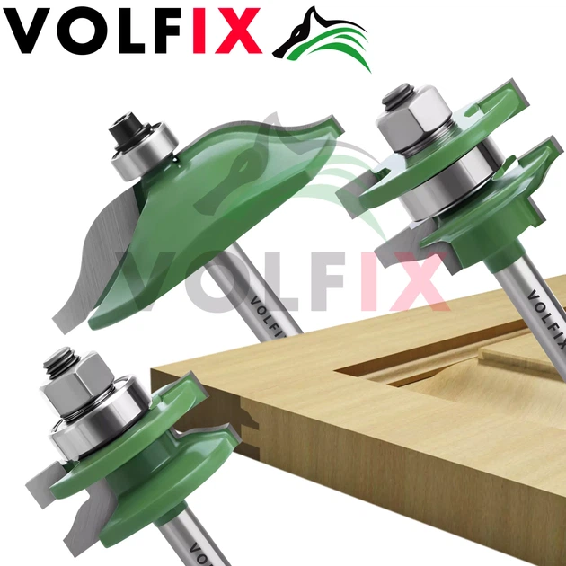 Комплект фрез №1 VOLFIX GRAND з 3-х фрез для мебельної обв'язки з фільонкою (FZ-120-910 + FZ-120-950 d8) - Фото 2 Комплект фрез №1 VOLFIX GRAND з 3-х фрез для мебельної обв'язки з фільонкою (FZ-120-910 + FZ-120-950 d8) - изображение 2