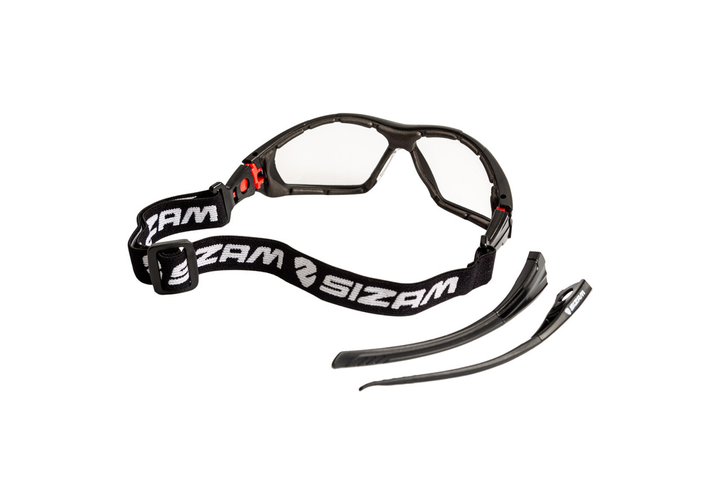 Очки защитные открытого типа со сменной оправой Sizam Sport Vision прозрачные 35058 - изображение 2