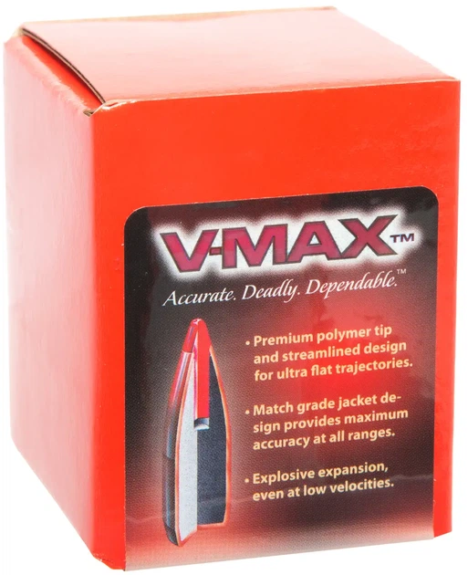 Куля Hornady V-MAX кал. 224 60 гр (100 шт) - Фото 1 Куля Hornady V-MAX кал. 224 60 гр (100 шт) - зображення 1