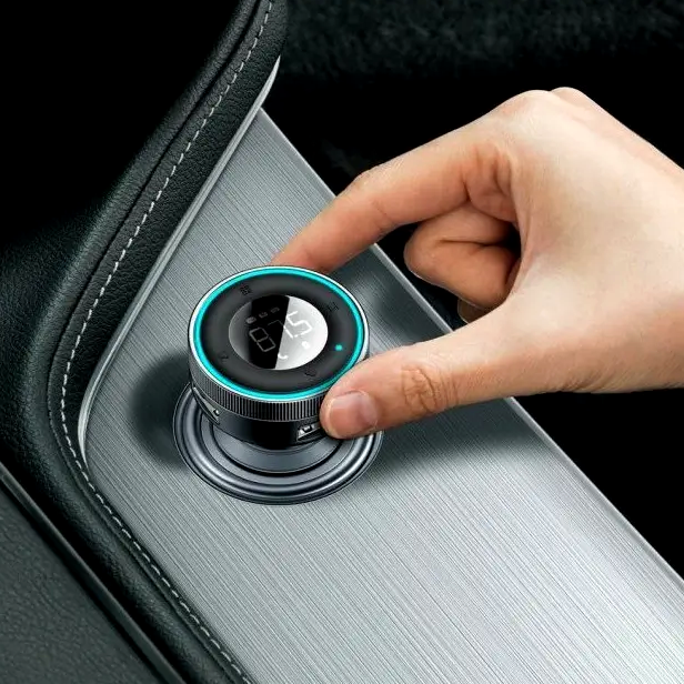 FM-трансмиттер Baseus Enjoy для автомобиля с Bluetooth 5.0 и зарядкой 2 устройств 17 Вт черный - изображение 3