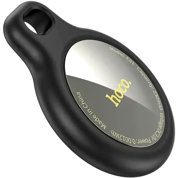 Поисковый трекер Hoco E91 Tiger GPS брелок для защиты от потери вещей черный - изображение 6