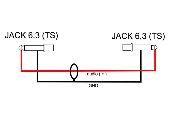 Инструментальный кабель Jack 6.3 (1/4) угловой-уговой 0.5 метра - изображение 4