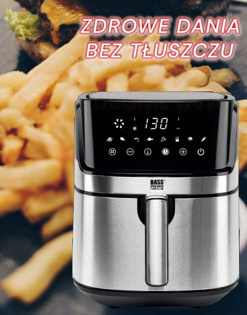 Розумна аерофритюрниця (мультипіч) з Wi-Fi та сенсорною панеллю 6,5 л Bass Polska BH 10876 - зображення 8