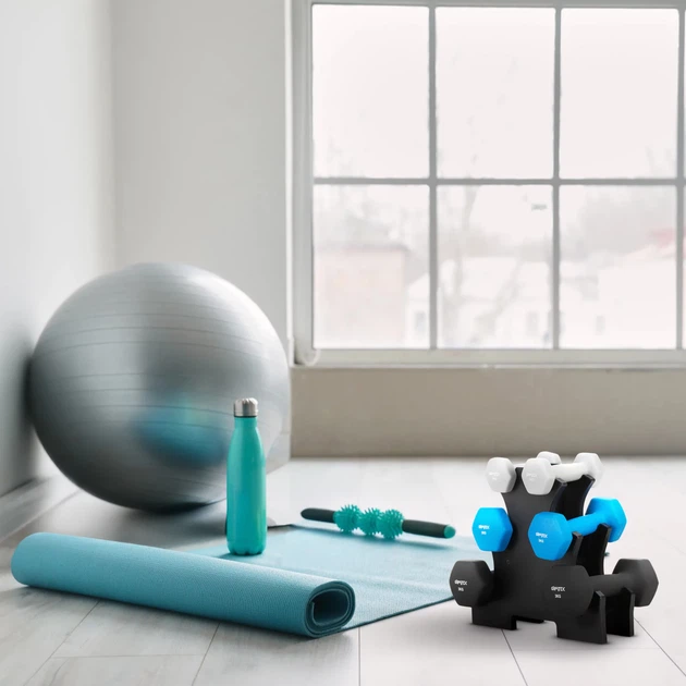 Zestaw hantli neoprenowych na stojaku Gymtek G-42804 (5905884428047) - obraz 9