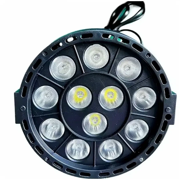 Світлодіодний прожектор RGB 12LEDх1W 240 V для сценічного освітлення чорний - зображення 4