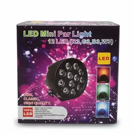 Світлодіодний прожектор RGB 12LEDх1W 240 V для сценічного освітлення чорний - зображення 7