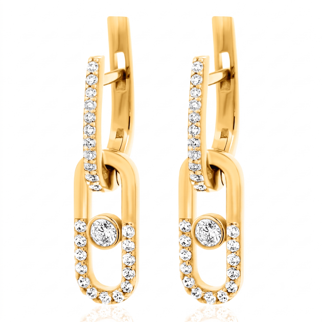 Серьги из желтого золота (з40078) - Фото 1 Серьги из желтого золота (з40078) - изображение 1