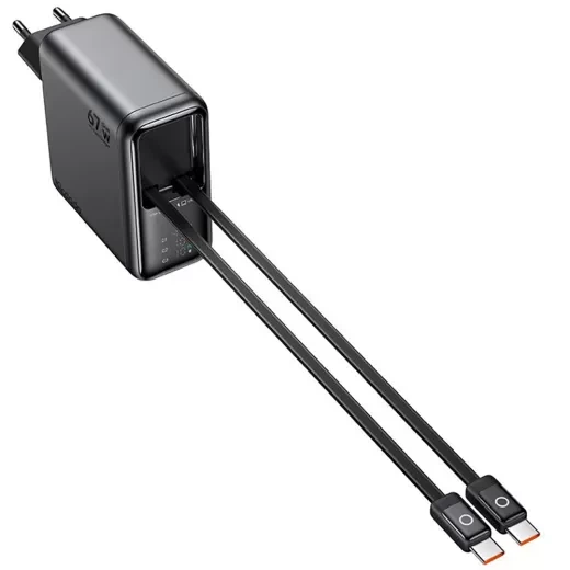 Сетевое зарядное устройство Mcdodo CH-8640 67W Digital Display GaN USB-C Charger + кабель USB-C Black - изображение 4