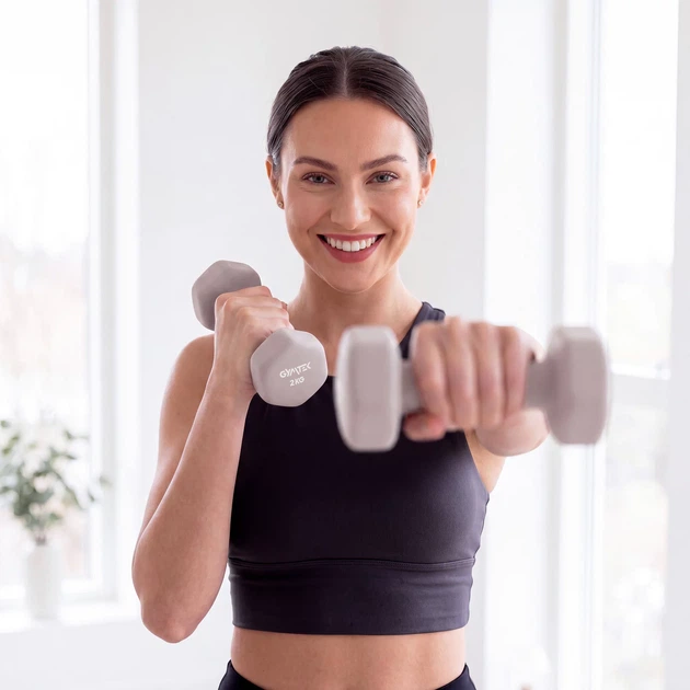 Zestaw hantli neoprenowych na stojaku Gymtek G-05295 (5905399052959) - obraz 13