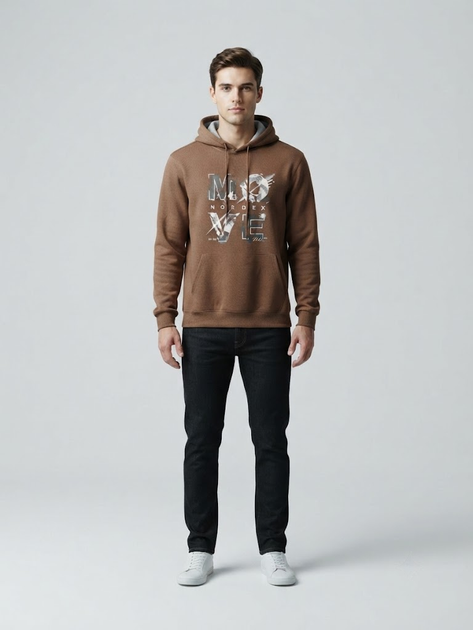 Толстовка мужская 2XL Коричневый FASHION (731364-2XL) - Фото 1 Толстовка мужская 2XL Коричневый FASHION (731364-2XL) - изображение 1