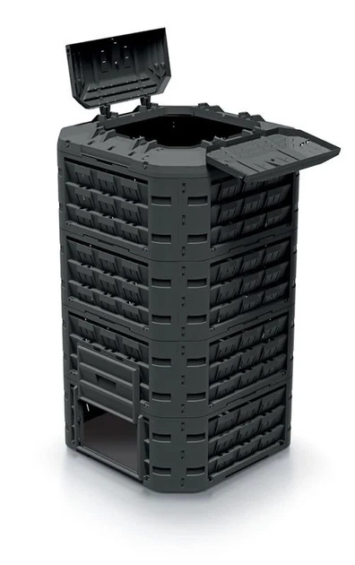 Компостер 1250л Compogreen Vario пластиковый черный 915x950x1610 мм - изображение 3