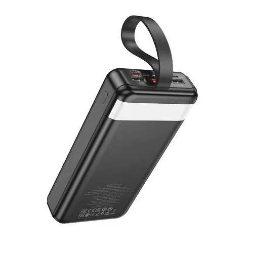 Павербанк Power Bank HOCO J123B Element 30000 mAh 22.5W PD20W Black портативний акумулятор з LED-ліхтарем - Фото 7 Павербанк Power Bank HOCO J123B Element 30000 mAh 22.5W PD20W Black портативний акумулятор з LED-ліхтарем - зображення 7