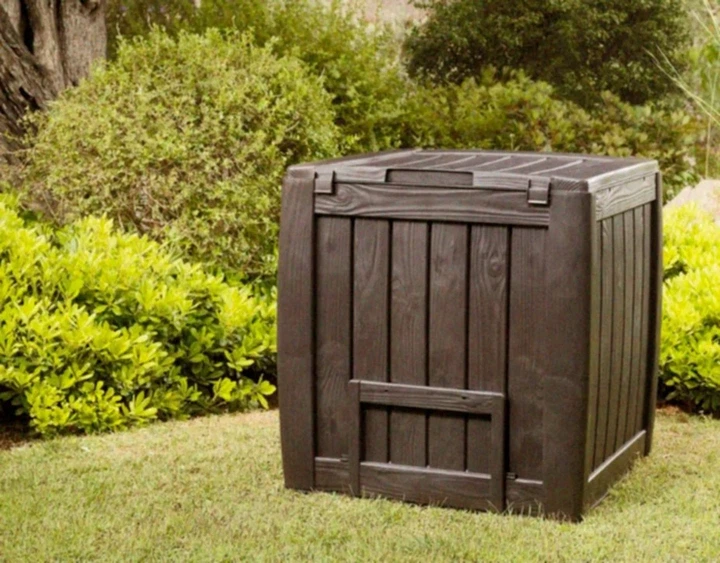 Компостер садовый Curver Eco Composter 340 л пластик коричневый с основанием и вентиляцией - изображение 7