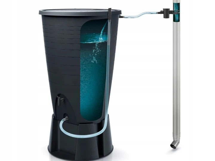 Резервуар для дождевой воды 210 л HDPE антрацитовый 753х753х865 мм - изображение 4