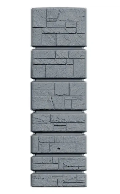 Резервуар для дождевой воды Prosperplast Tower Stone 350 л HDPE светло-серый 575x384x1800 мм - изображение 2