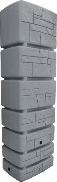 Резервуар для дождевой воды Prosperplast Tower Stone 350 л HDPE светло-серый 575x384x1800 мм - изображение 3