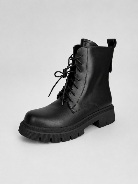 Демисезонные ботинки на шнуровке Женские Meideli Черный 40 (25,5 см) Код: M1680 black - Фото 4 Демисезонные ботинки на шнуровке Женские Meideli Черный 40 (25,5 см) Код: M1680 black - изображение 4