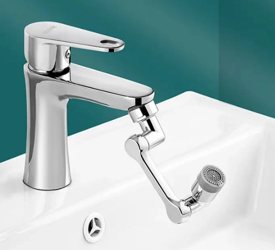 Насадка на кран Faucet splash head Поворотна головка – аератор для змішувача Поворотна головка на 1080 - зображення 2