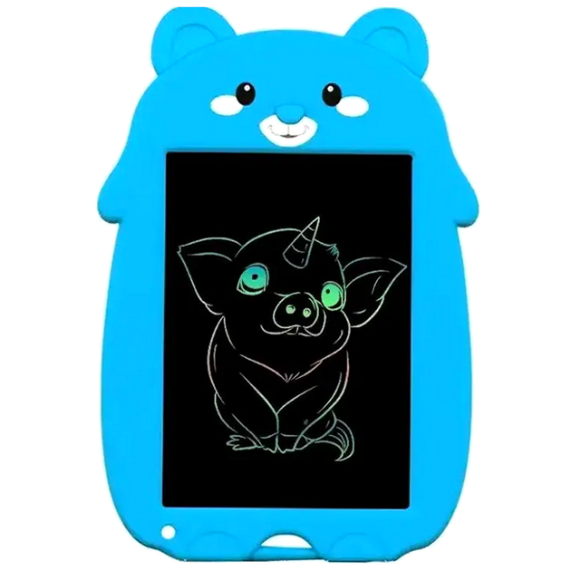 Графический планшет Writing Tablet Bear для детей 9 дюймов голубой для рисования и заметок - изображение 4