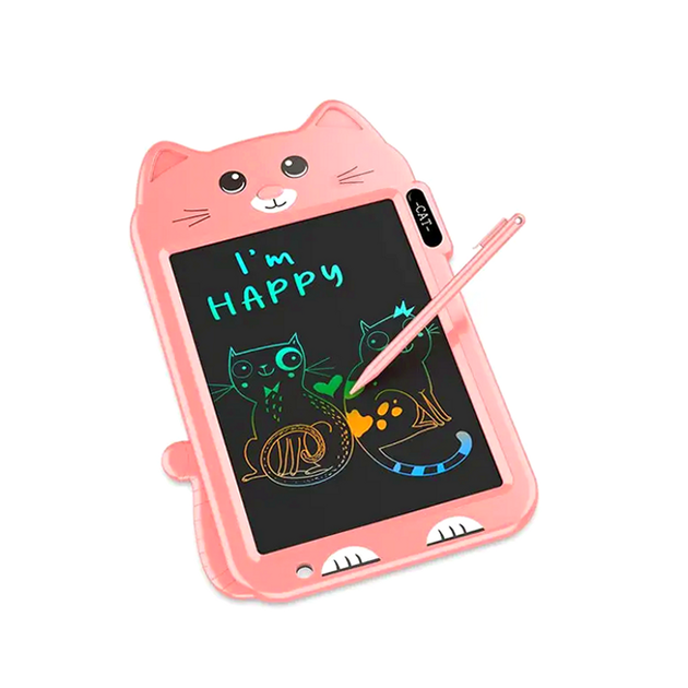 Графічний планшет Writing Tablet Cat для дітей рожевий 8 8 дюймів для малювання і творчості - зображення 3