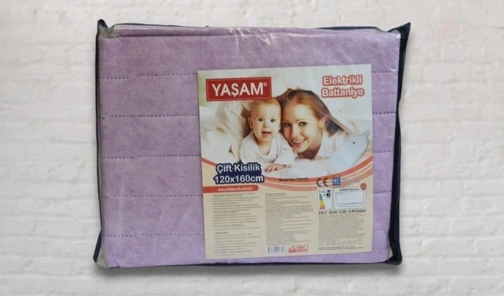 Электрическое покрывало YASAM 160×120 см одеяло плед с подогревом, Электропростынь с подогревом Фиолетовый - зображення 2