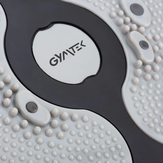 Поворотний твістер з масажними виступами, лічильником та еспандерами Gymtek G-66768 Сірий (5907766667681) - Фото 4 Поворотний твістер з масажними виступами, лічильником та еспандерами Gymtek G-66768 Сірий (5907766667681) - зображення 4