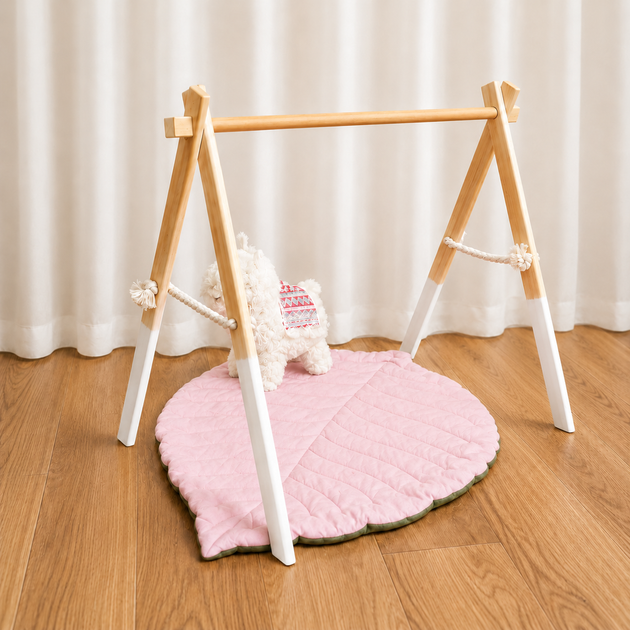 Напольный мобиль без игрушек Стойка Baby Gym Детский игровой тренажер Белый - изображение 7