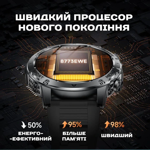 Розумний смарт годинник Smart Power Ultra Rubber, 2 ремінці - Фото 11 Розумний смарт годинник Smart Power Ultra Rubber, 2 ремінці - зображення 11