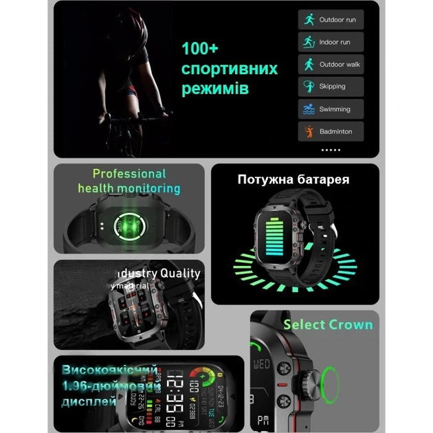Розумний смарт годинник Smart Expert Nano Rubber, 2 ремінці - Фото 12 Розумний смарт годинник Smart Expert Nano Rubber, 2 ремінці - изображение 12