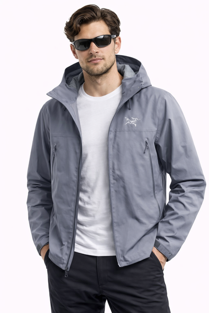 Куртка дощовик чоловіча Arc'teryx Beta SL Grey розмір S HDSYR_4079 - Фото 2 Куртка дощовик чоловіча Arc'teryx Beta SL Grey розмір S HDSYR_4079 - зображення 2