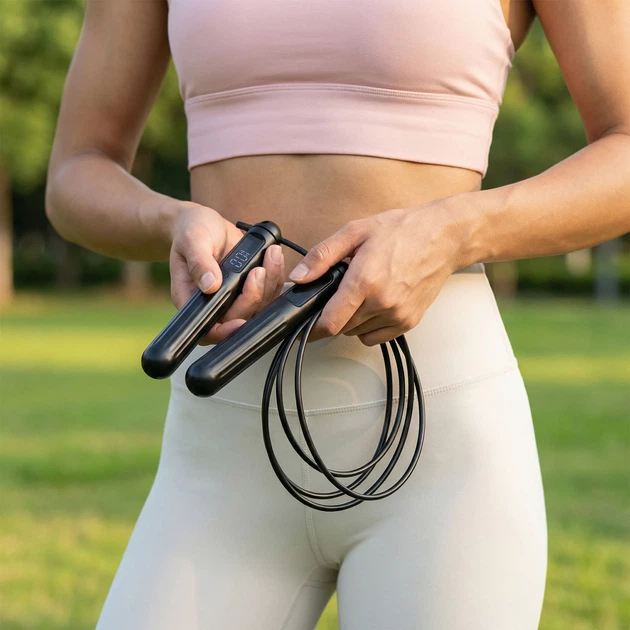 Skakanka bezprzewodowa z licznikiem Gymtek Smart Motion Bluetooth G-05055 Czarna (5905399050559) - Zdjęcie 10 Skakanka bezprzewodowa z licznikiem Gymtek Smart Motion Bluetooth G-05055 Czarna (5905399050559) - obraz 10