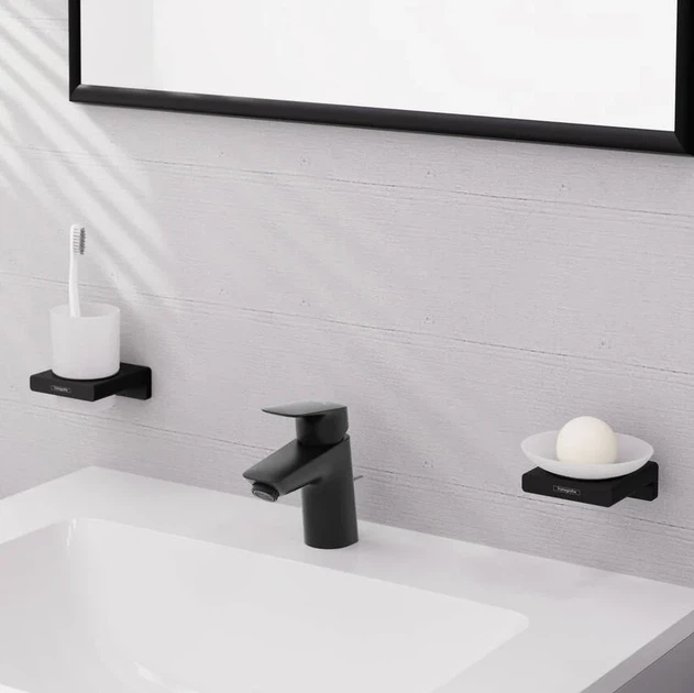 HANSGROHE Logis Смеситель для раковины, черный матовый (71070670) - изображение 4