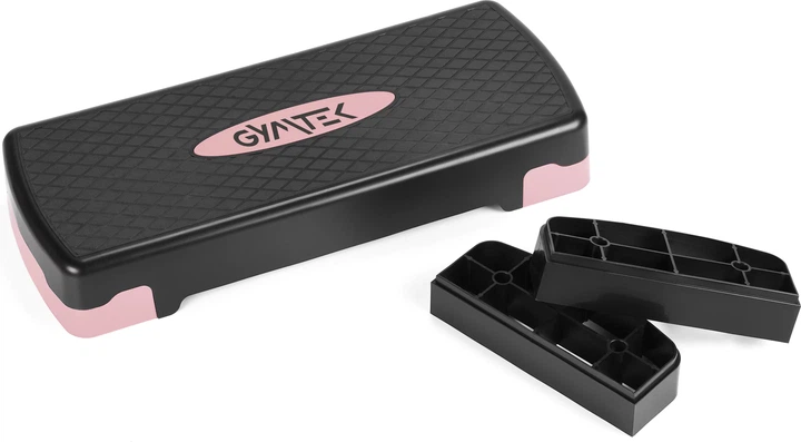 Степ платформа для аеробіки Gymtek Q-66404 2 рівні Рожево-чорна (5907766664048) - Фото 4 Степ платформа для аеробіки Gymtek Q-66404 2 рівні Рожево-чорна (5907766664048) - зображення 4