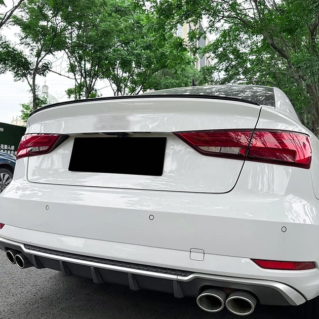 Спойлер багажника Audi A3 S3 8V 2014-2020 сабля S-стиль черный глянец - изображение 6