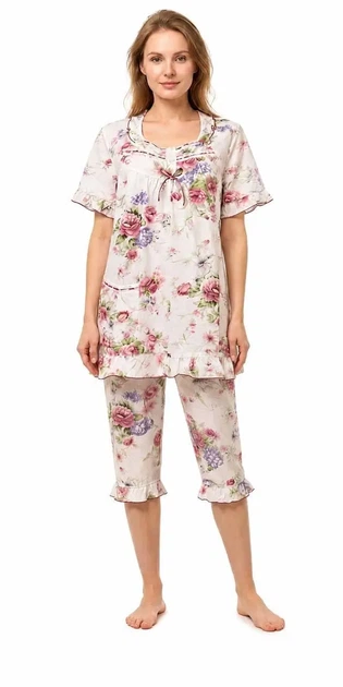 Пижама с бриджами 2XL (PJM-ROSE) - Фото 1 Пижама с бриджами 2XL (PJM-ROSE) - изображение 1