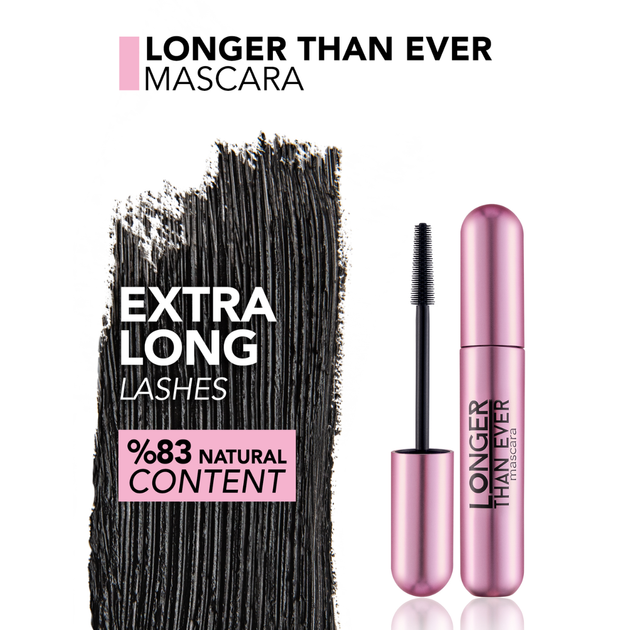 Тушь для ресниц Flormar Longer Than Ever удлиняющая черная 10 мл - изображение 3