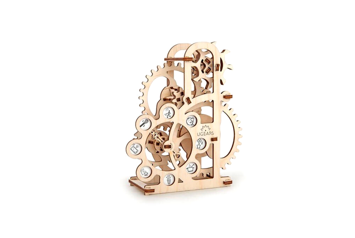 3D пазл Силомер деревянный 48 деталей для сборки 14.7х7.2х17 см UGEARS MC-4743 - изображение 5