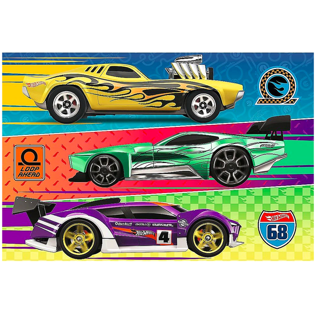 Пазлы 60 элементов для детей Гонки Hot Wheels Trefl MC-7256 - изображение 2