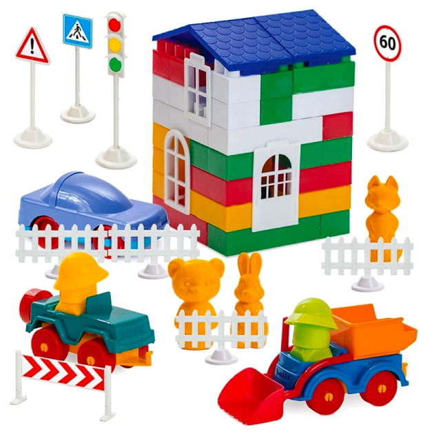 Пластиковый конструктор 150 деталей для детей от 3 лет Colorplast MC-5399 - изображение 2