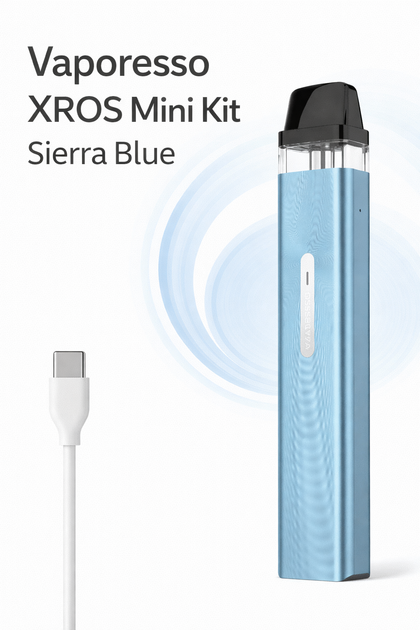 Підсистема Vaporesso XROS Mini KIt Sierra Blue 0.8 Ом електронка Вапорессо Хрос 1000 мАг Міні Кіт вейп 2 мл - зображення 12