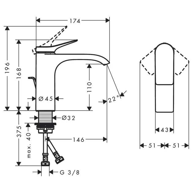 Hansgrohe Vivenis 110 Смеситель для умывальника, черный матовый (75020670) - Фото 4 Hansgrohe Vivenis 110 Смеситель для умывальника, черный матовый (75020670) - изображение 4