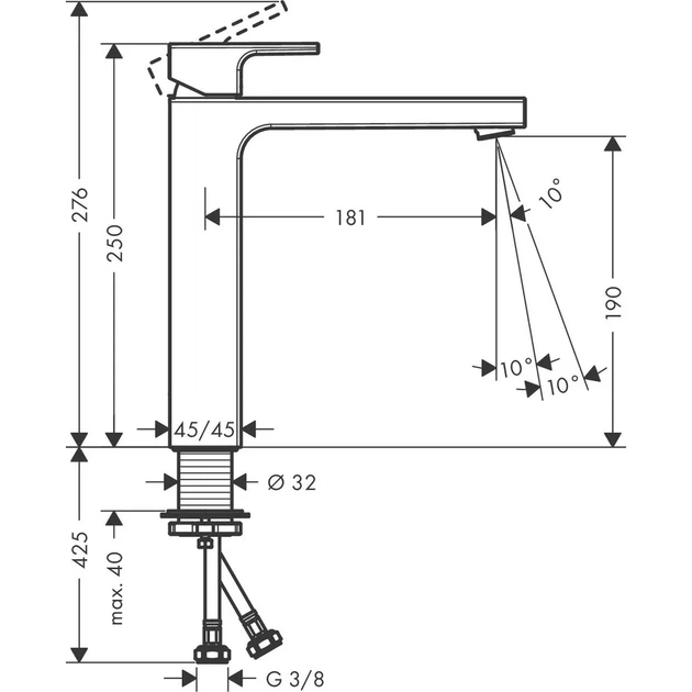 Hansgrohe Vernis Shape Змішувач раковини, чорний (71591670) - зображення 2