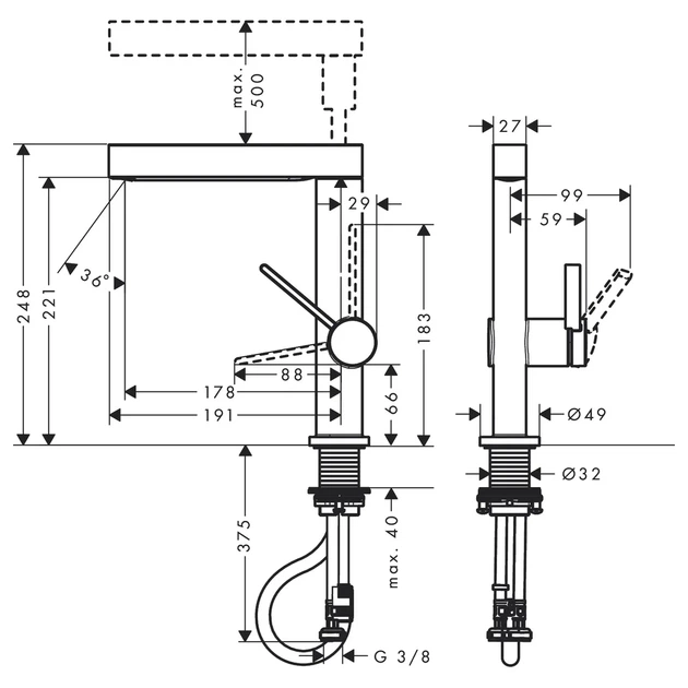 Hansgrohe Finoris 230 Змішувач для умивальника, хром (76063000) - зображення 4