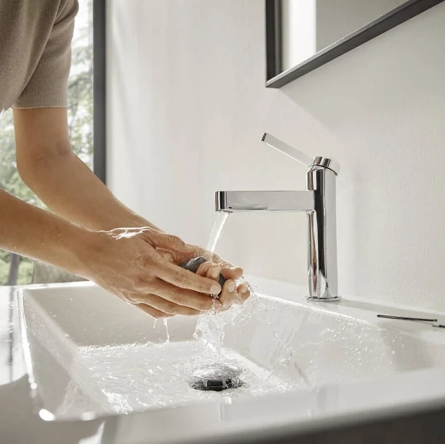 Hansgrohe Finoris 110 Змішувач для раковини, хром (76020000) - Фото 8 Hansgrohe Finoris 110 Змішувач для раковини, хром (76020000) - зображення 8